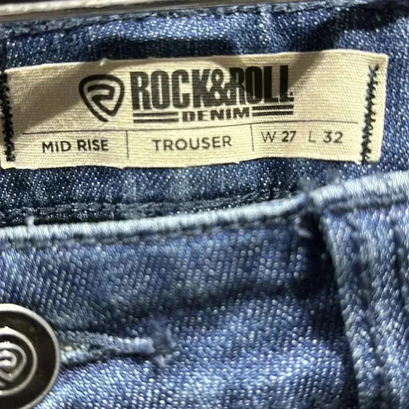 Rock&Roll Midrise denim/trouser,embroidered/studded,flare bell bottom jeans - Picture 5 of 13